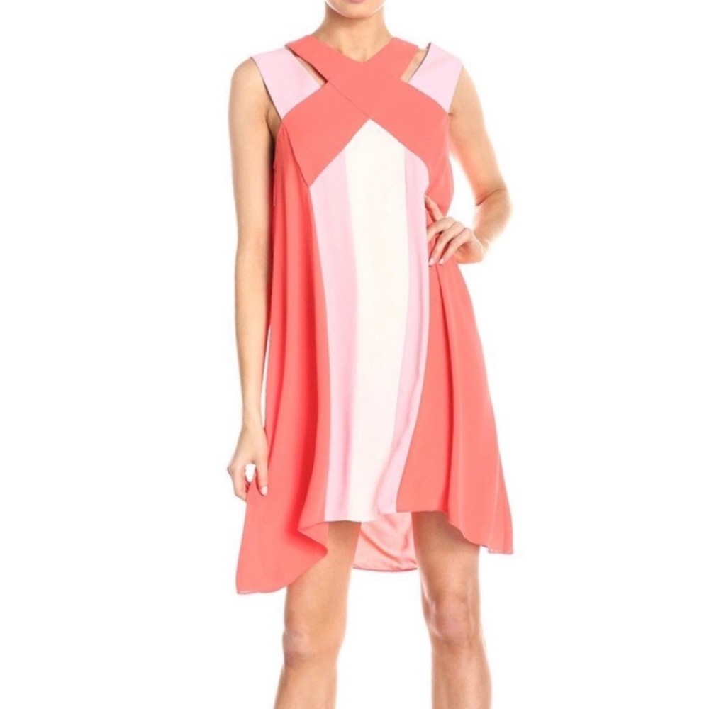 BCBGMaxAzria Coral and Pink Dress